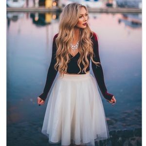 Bliss Tulle Ashley Skirt Classic White Ivory Deadstock